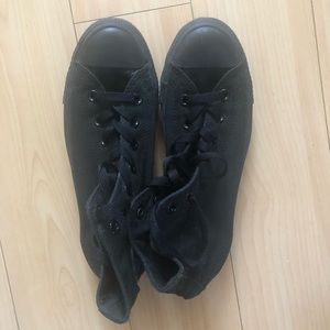 All Black High Top Converse